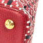 LOUIS VUITTON M42926 プレーティング LVシグネチャー カプシーヌPM 2WAYバッグ カバン ハンドバッグ レザー レディース ルビー レッド