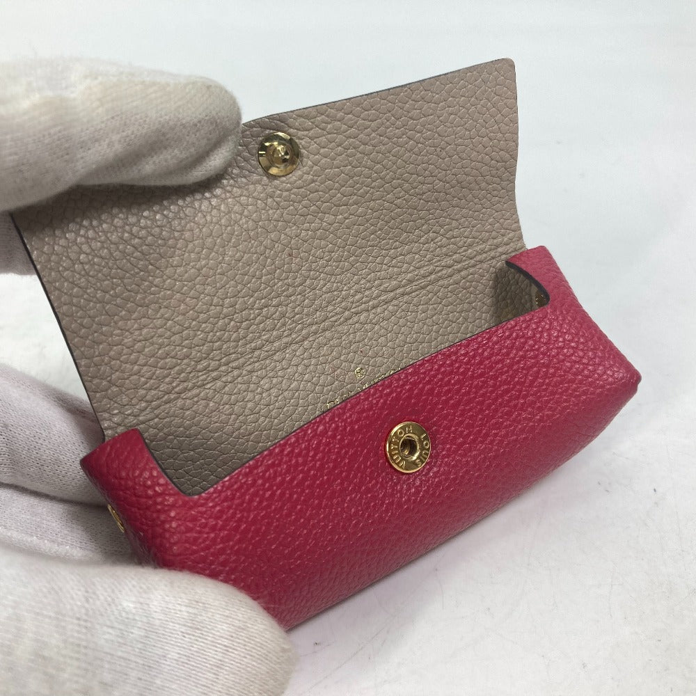 LOUIS VUITTON M61486 印鑑ケース ポーチ ポシェット リヴェットPM リップケース 小物入れ レザー レディース ピンク