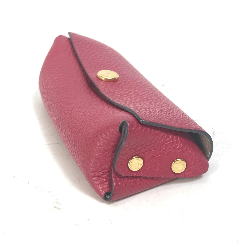 LOUIS VUITTON M61486 印鑑ケース ポーチ ポシェット リヴェットPM リップケース 小物入れ レザー レディース ピンク