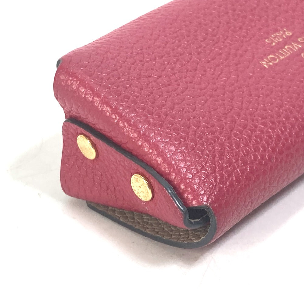 LOUIS VUITTON M61486 印鑑ケース ポーチ ポシェット リヴェットPM リップケース 小物入れ レザー レディース ピンク