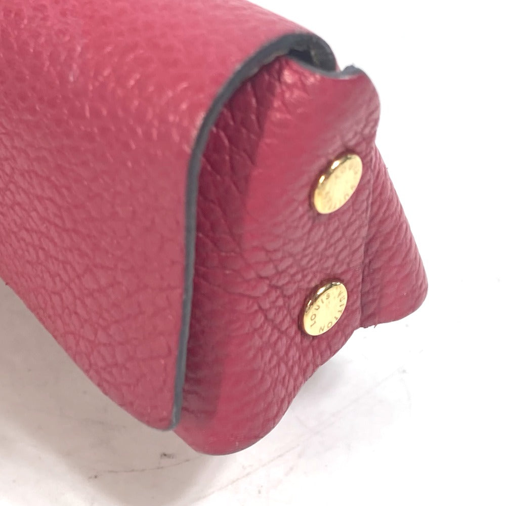 LOUIS VUITTON M61486 印鑑ケース ポーチ ポシェット リヴェットPM リップケース 小物入れ レザー レディース ピンク