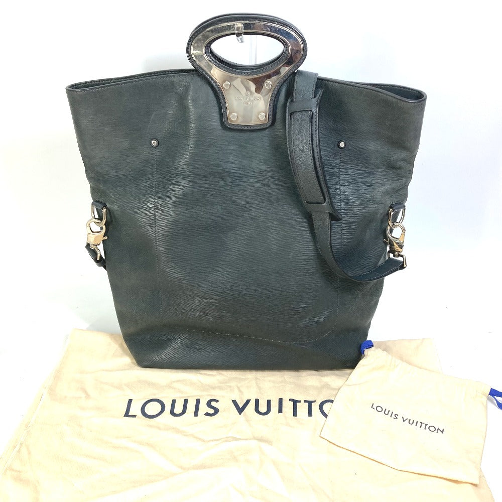 LOUIS VUITTON Men's Runway Exclusive Cuir Epi NS 2-Way Handbag/Crossbody/Shoulder Bag in Leather, Noir Black