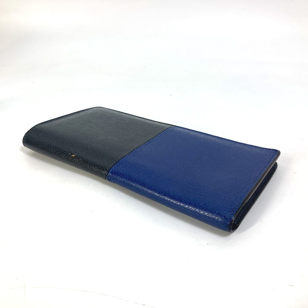 LOUIS VUITTON M30713 Taiga V Portefeuille Brazza NM Bifold Long Wallet in Taiga Leather, Men's Navy