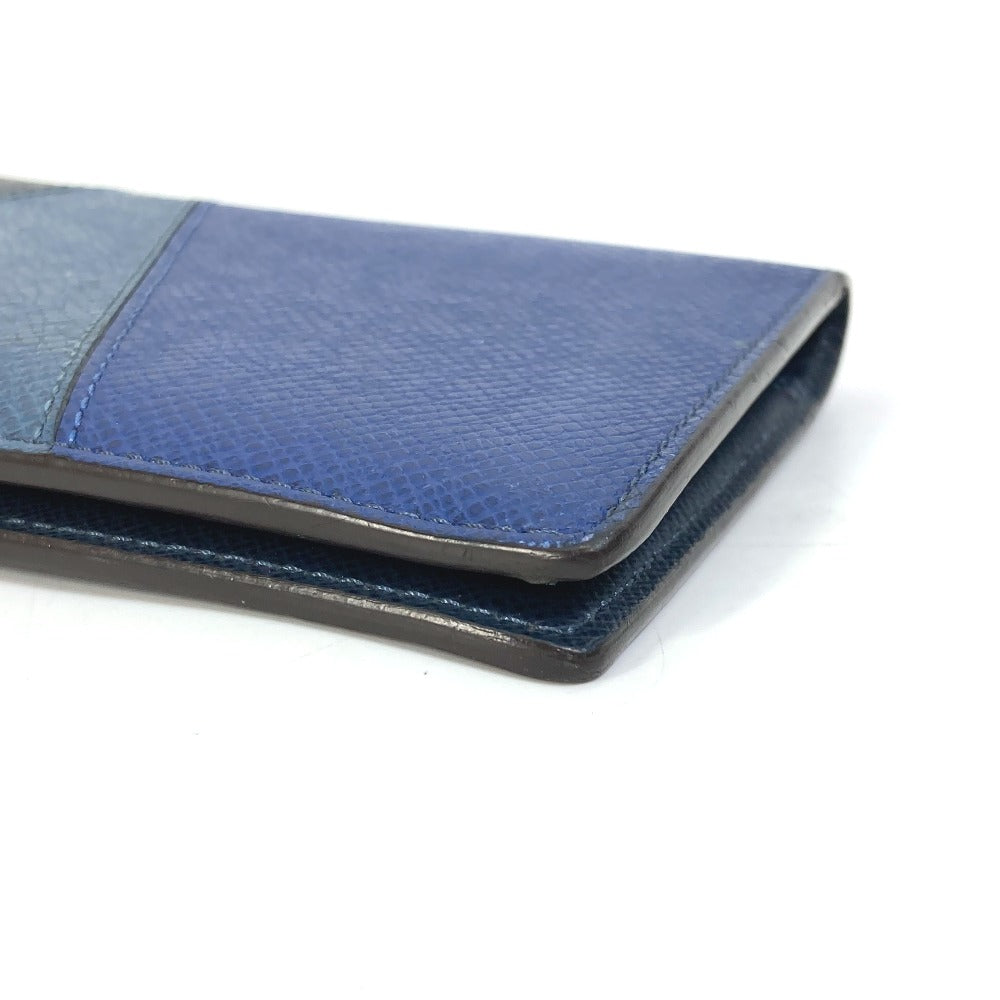 LOUIS VUITTON M30713 Taiga V Portefeuille Brazza NM Bifold Long Wallet in Taiga Leather, Men's Navy