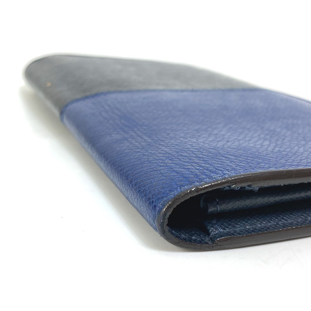 LOUIS VUITTON M30713 Taiga V Portefeuille Brazza NM Bifold Long Wallet in Taiga Leather, Men's Navy