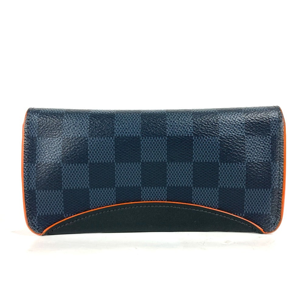 LOUIS VUITTON GI0380 Damier Cobalt Etui Lunette Woody Eyewear Eyeglass Case/Sunglasses Case/Pouch in Damier Cobalt Canvas, Unisex, Navy