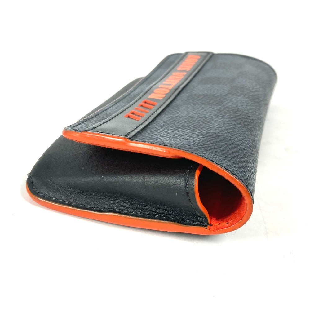 LOUIS VUITTON GI0380 Damier Cobalt Etui Lunette Woody Eyewear Eyeglass Case/Sunglasses Case/Pouch in Damier Cobalt Canvas, Unisex, Navy