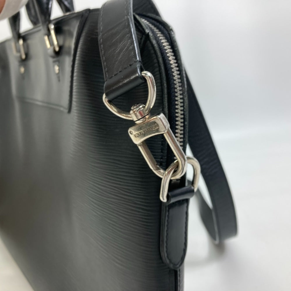 LOUIS VUITTON M50163 Epi Leather Porte-Document-Jour PDJ 2-Way Shoulder Bag/Briefcase/Business Bag in Epi Leather, Men's, Noir Black