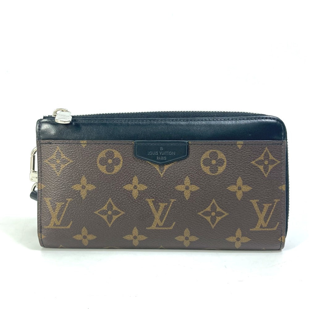 LOUIS VUITTON M69407 モノグラムマカサー ジッピードラゴンヌ ストラップ付 長財布 モノグラムキャンバス メンズ ブラウン