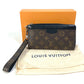 LOUIS VUITTON M69407 モノグラムマカサー ジッピードラゴンヌ ストラップ付 長財布 モノグラムキャンバス メンズ ブラウン