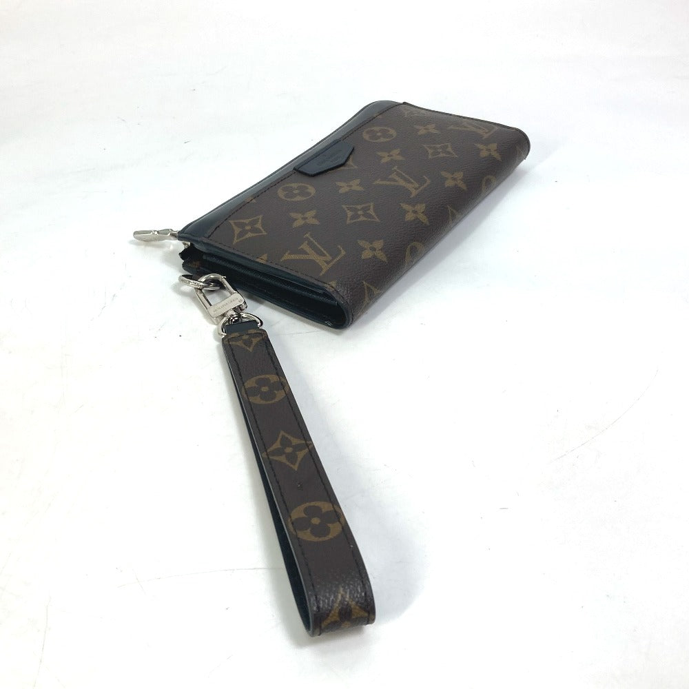 LOUIS VUITTON M69407 モノグラムマカサー ジッピードラゴンヌ ストラップ付 長財布 モノグラムキャンバス メンズ ブラウン