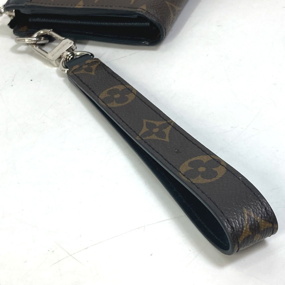 LOUIS VUITTON M69407 モノグラムマカサー ジッピードラゴンヌ ストラップ付 長財布 モノグラムキャンバス メンズ ブラウン