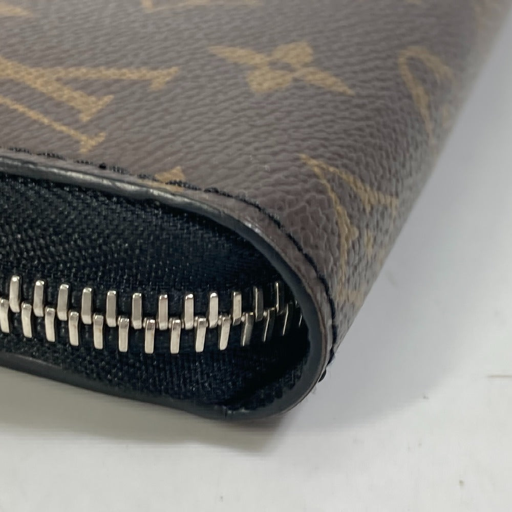 LOUIS VUITTON M69407 モノグラムマカサー ジッピードラゴンヌ ストラップ付 長財布 モノグラムキャンバス メンズ ブラウン