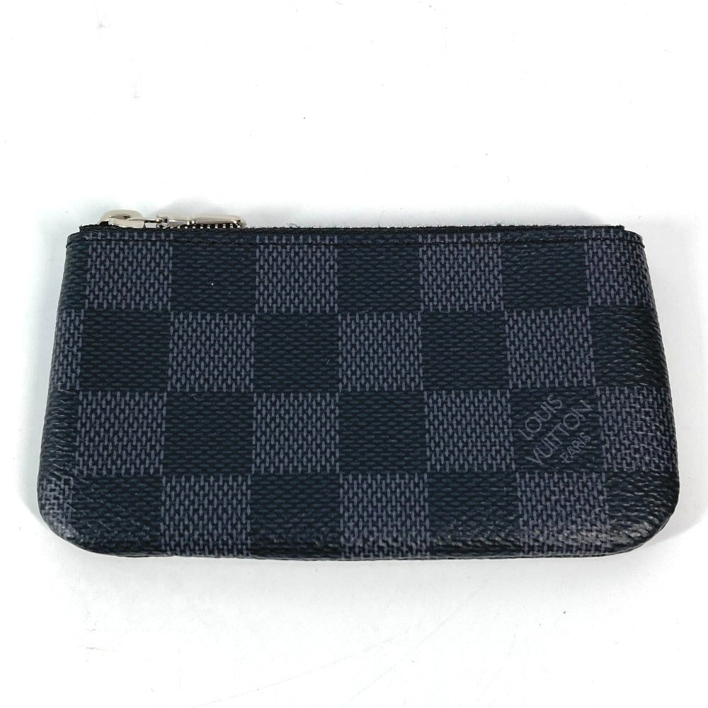 LOUIS VUITTON N60155 ダミエグラフィット カードキーケース ポシェット・クレ 小銭入れ 財布 キーリング付き コインケース ダミエグラフィットキャンバス ユニセックス ブラック