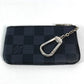 LOUIS VUITTON N60155 ダミエグラフィット カードキーケース ポシェット・クレ 小銭入れ 財布 キーリング付き コインケース ダミエグラフィットキャンバス ユニセックス ブラック