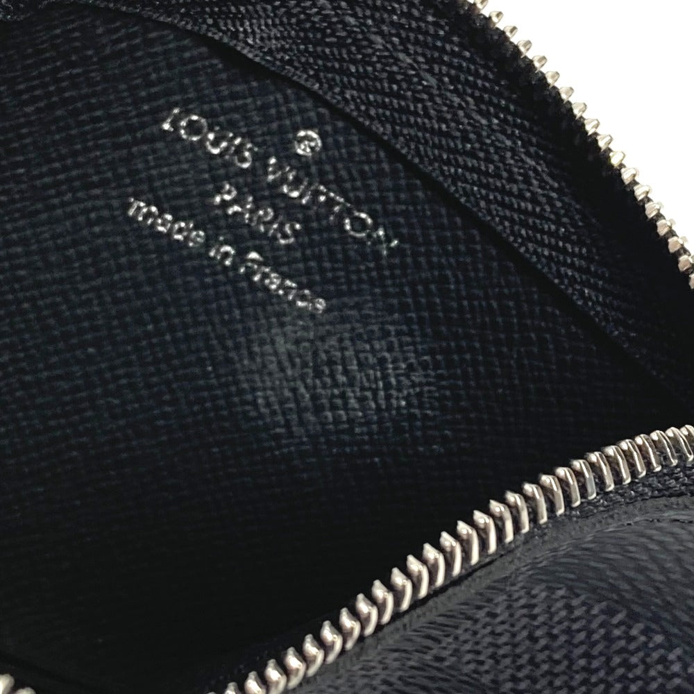 LOUIS VUITTON N60155 ダミエグラフィット カードキーケース ポシェット・クレ 小銭入れ 財布 キーリング付き コインケース ダミエグラフィットキャンバス ユニセックス ブラック