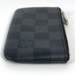LOUIS VUITTON N60155 ダミエグラフィット カードキーケース ポシェット・クレ 小銭入れ 財布 キーリング付き コインケース ダミエグラフィットキャンバス ユニセックス ブラック