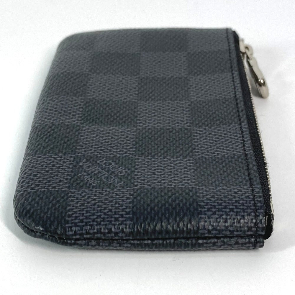 LOUIS VUITTON N60155 ダミエグラフィット カードキーケース ポシェット・クレ 小銭入れ 財布 キーリング付き コインケース ダミエグラフィットキャンバス ユニセックス ブラック