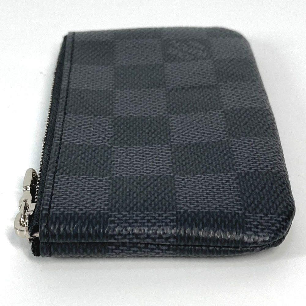 LOUIS VUITTON N60155 ダミエグラフィット カードキーケース ポシェット・クレ 小銭入れ 財布 キーリング付き コインケース ダミエグラフィットキャンバス ユニセックス ブラック