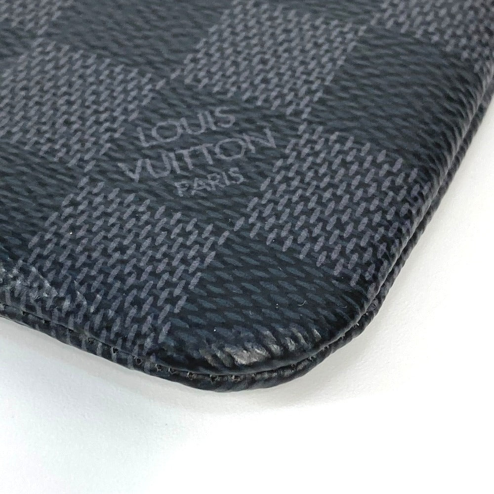 LOUIS VUITTON N60155 ダミエグラフィット カードキーケース ポシェット・クレ 小銭入れ 財布 キーリング付き コインケース ダミエグラフィットキャンバス ユニセックス ブラック