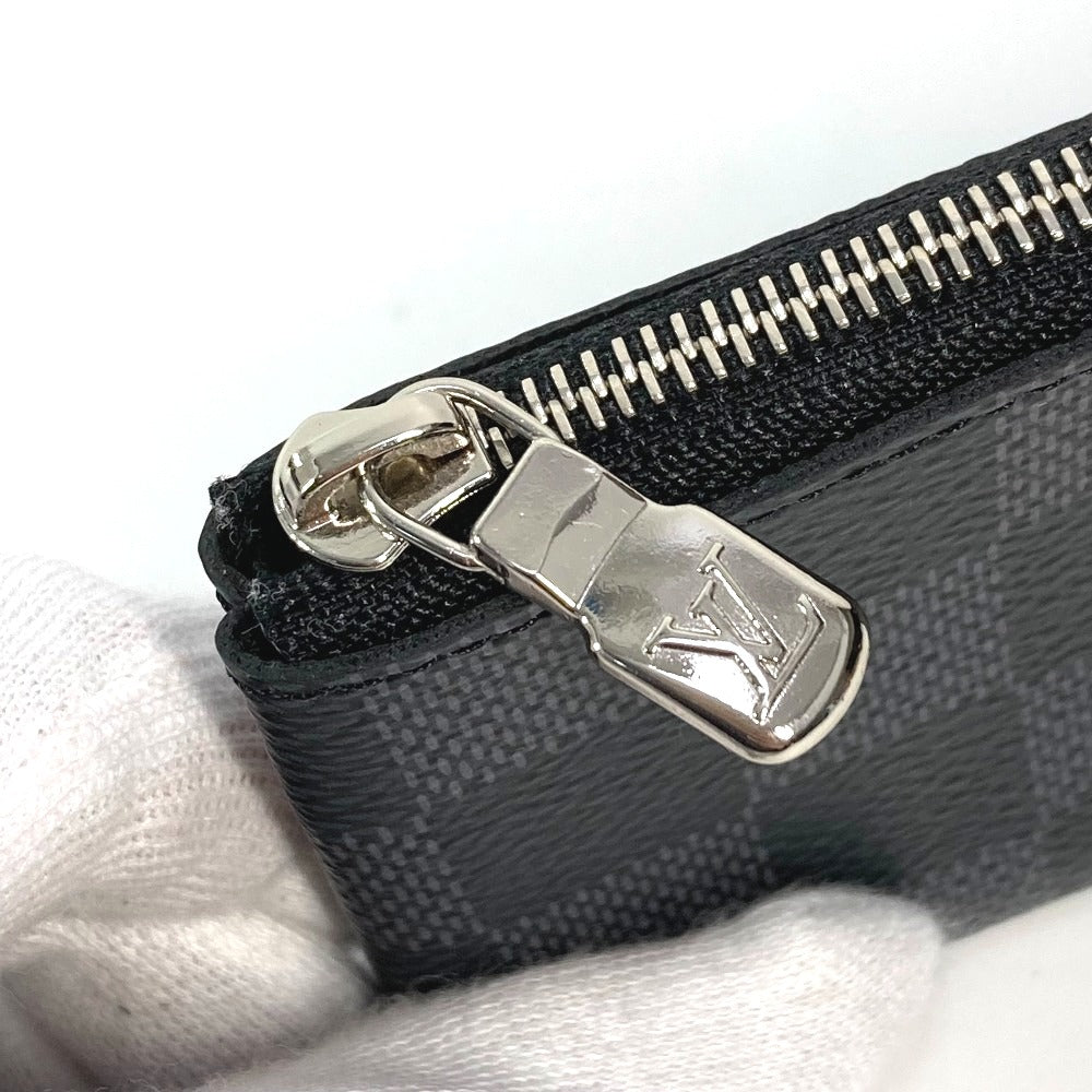 LOUIS VUITTON N60155 ダミエグラフィット カードキーケース ポシェット・クレ 小銭入れ 財布 キーリング付き コインケース ダミエグラフィットキャンバス ユニセックス ブラック