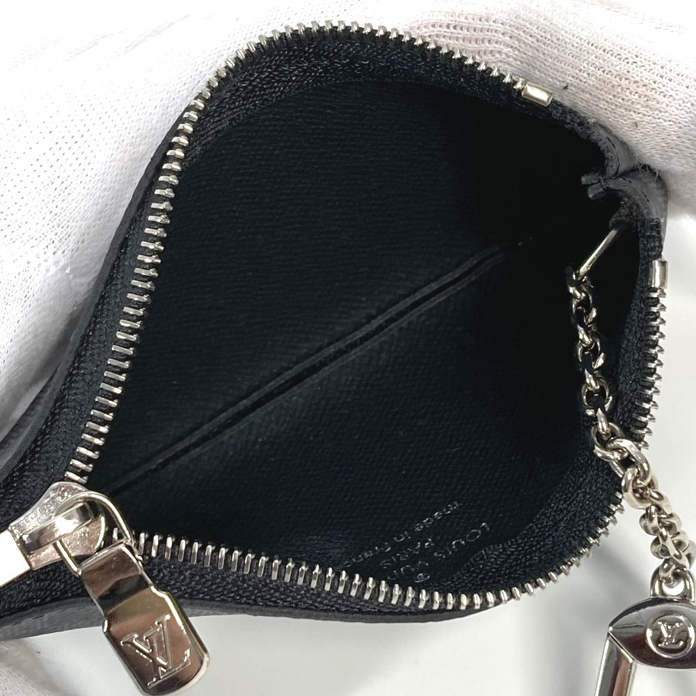 LOUIS VUITTON N60155 ダミエグラフィット カードキーケース ポシェット・クレ 小銭入れ 財布 キーリング付き コインケース ダミエグラフィットキャンバス ユニセックス ブラック