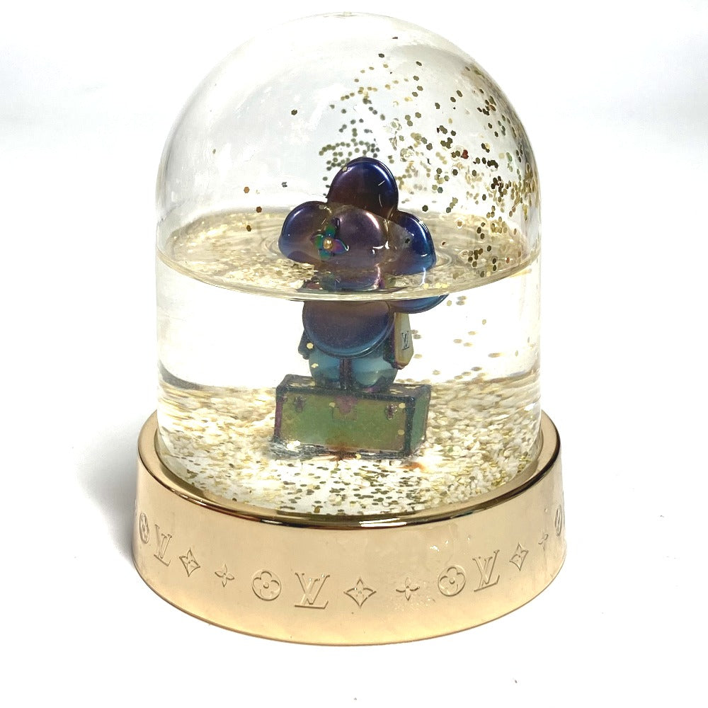 LOUIS VUITTON R97453 Limited Edition Vivienne Snowball Snow Globe, Glass, Women's, Gold, Not for Sale