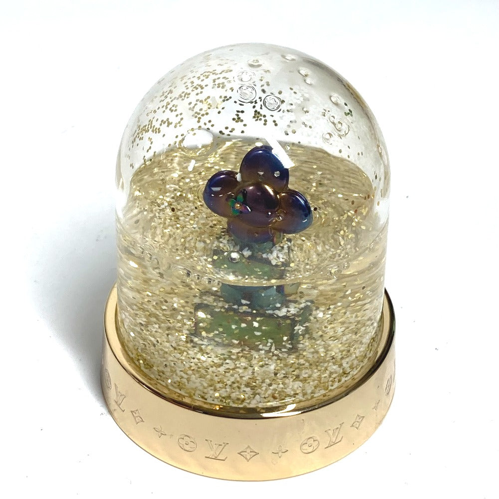 LOUIS VUITTON R97453 Limited Edition Vivienne Snowball Snow Globe, Glass, Women's, Gold, Not for Sale