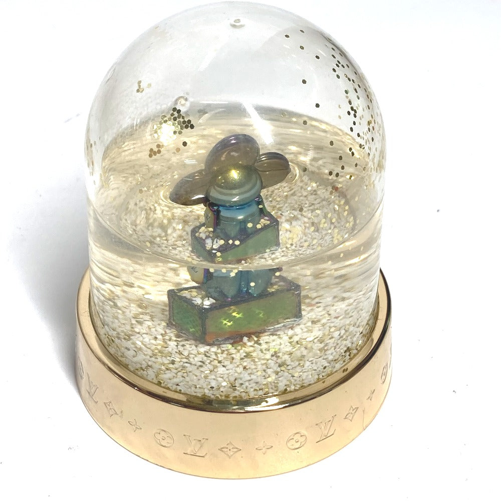 LOUIS VUITTON R97453 Limited Edition Vivienne Snowball Snow Globe, Glass, Women's, Gold, Not for Sale