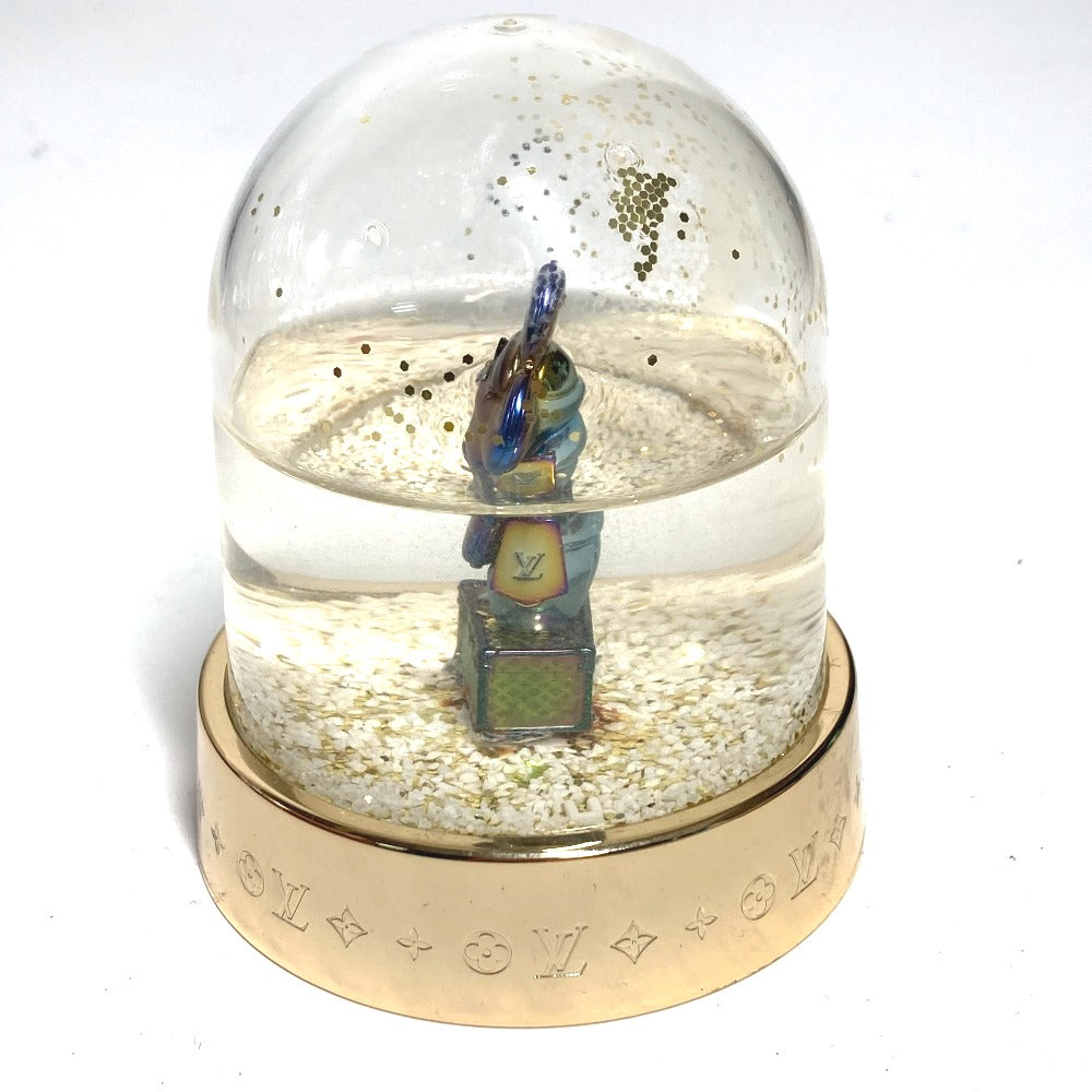LOUIS VUITTON R97453 Limited Edition Vivienne Snowball Snow Globe, Glass, Women's, Gold, Not for Sale