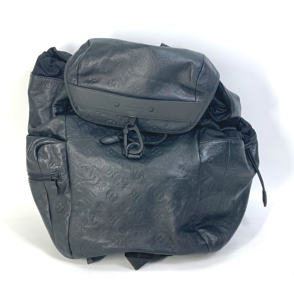 LOUIS VUITTON M43680 モノグラムシャドウ ディスカバリー バックパック カバン リュックサック レザー メンズ ブラック