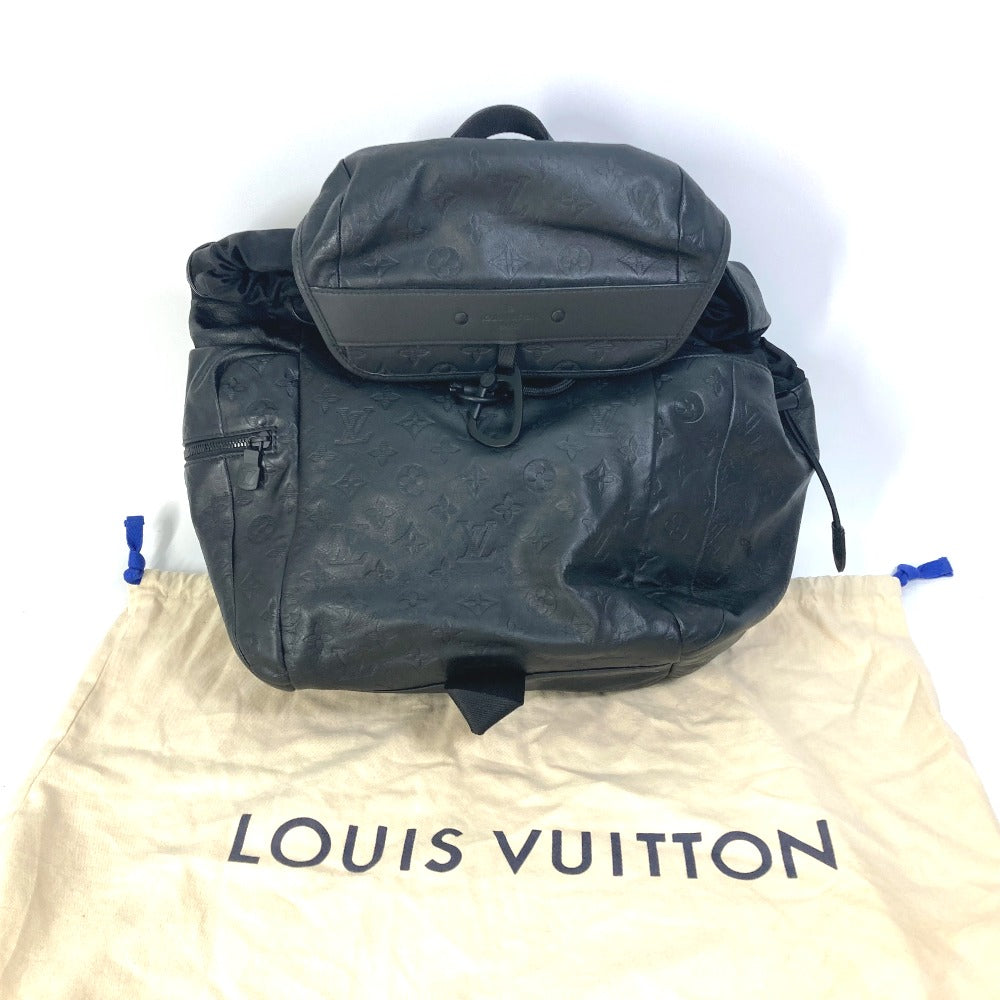 LOUIS VUITTON M43680 モノグラムシャドウ ディスカバリー バックパック カバン リュックサック レザー メンズ ブラック