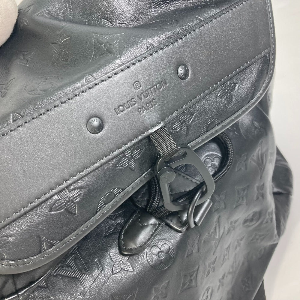 LOUIS VUITTON M43680 モノグラムシャドウ ディスカバリー バックパック カバン リュックサック レザー メンズ ブラック