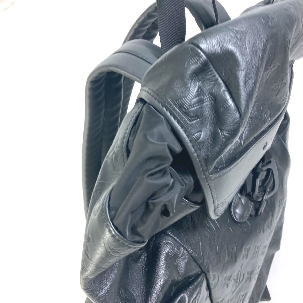 LOUIS VUITTON M43680 モノグラムシャドウ ディスカバリー バックパック カバン リュックサック レザー メンズ ブラック
