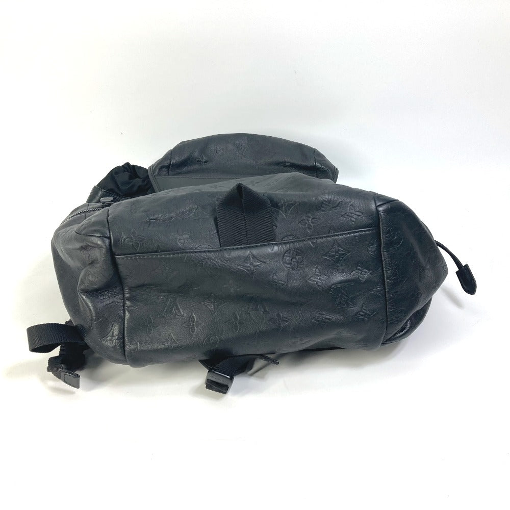 LOUIS VUITTON M43680 モノグラムシャドウ ディスカバリー バックパック カバン リュックサック レザー メンズ ブラック