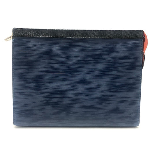 LOUIS VUITTON M62912 ポシェットヴォワヤージュMM カバン クラッチ セカンドバッグ エピエレクトリックレザー メンズ ブルー