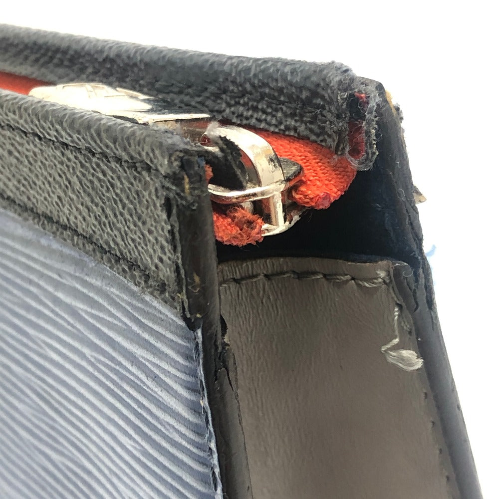 LOUIS VUITTON M62912 ポシェットヴォワヤージュMM カバン クラッチ セカンドバッグ エピエレクトリックレザー メンズ ブルー