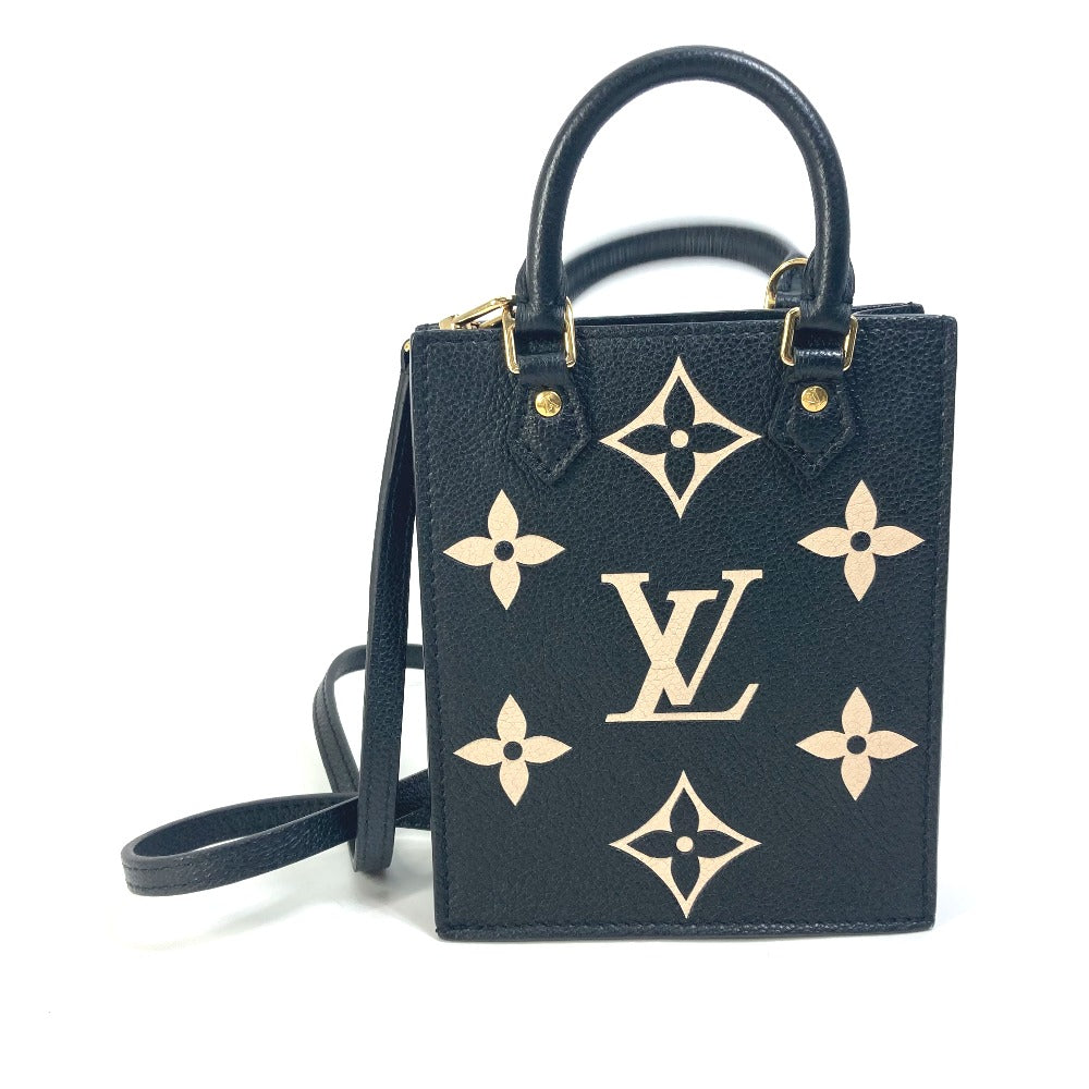 LOUIS VUITTON M81416 Monogram Empreinte Petite Sac Plat 2-Way Handbag, Crossbody, Shoulder Bag, Monogram Empreinte Leather, Women's, Black