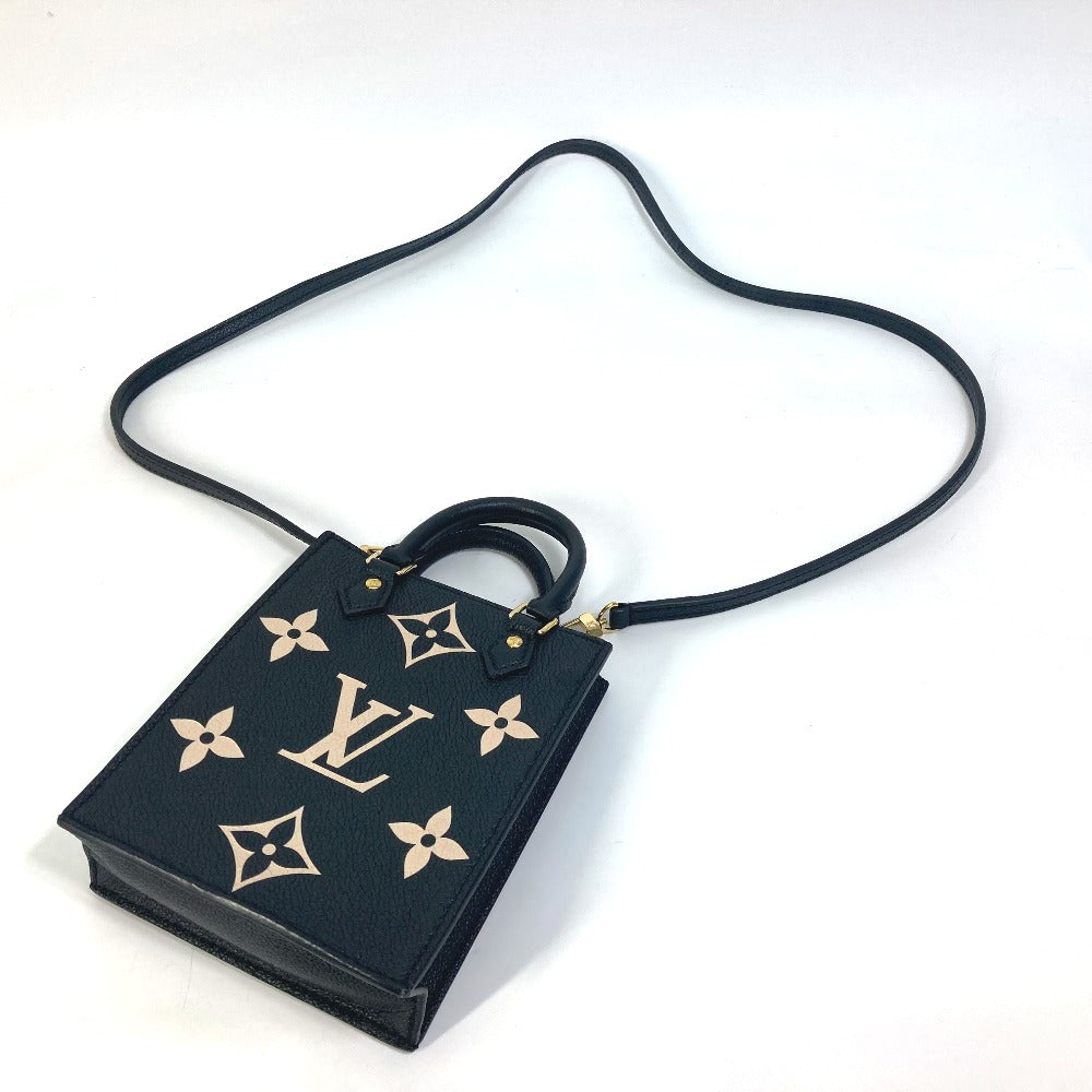 LOUIS VUITTON M81416 Monogram Empreinte Petite Sac Plat 2-Way Handbag, Crossbody, Shoulder Bag, Monogram Empreinte Leather, Women's, Black