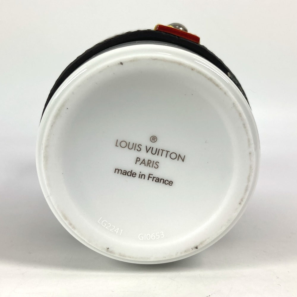 LOUIS VUITTON GI0653 モノグラム カップ ルイ スリーブ付き コップ インテリア タンブラー 陶器 ユニセックス ホワイト