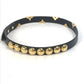 LOUIS VUITTON M6557F 2重ブレスレット ブラスレ・デイリーモノグラム スタッズ アクセサリー ブレスレット レザー レディース ブラック