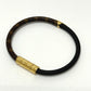 LOUIS VUITTON M6431F Monogram Canvas Bracelet for Women, Brown, Daily Confidential Accessory