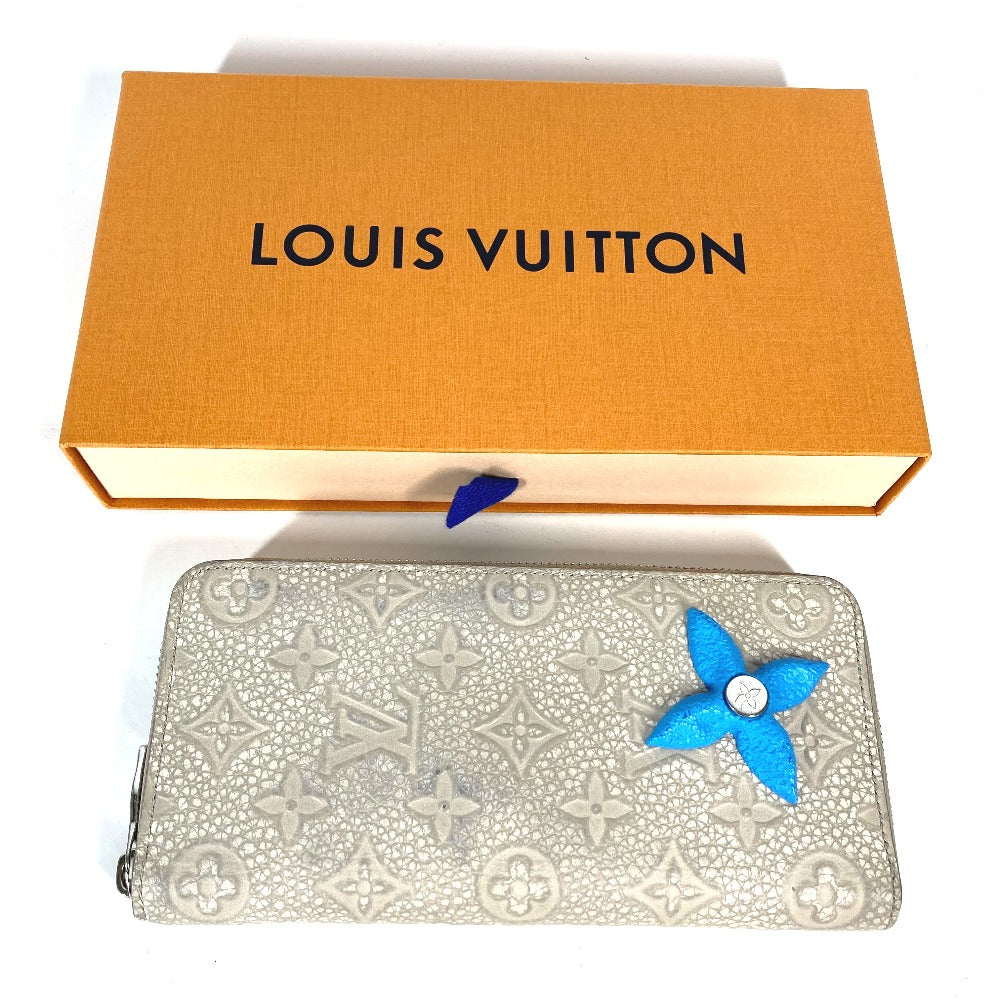 LOUIS VUITTON M81573 トリヨン・クライミング ジッピーウォレット・ヴェルティカル ラウンドファスナー 長財布 トリヨンレザー メンズ ベージュ