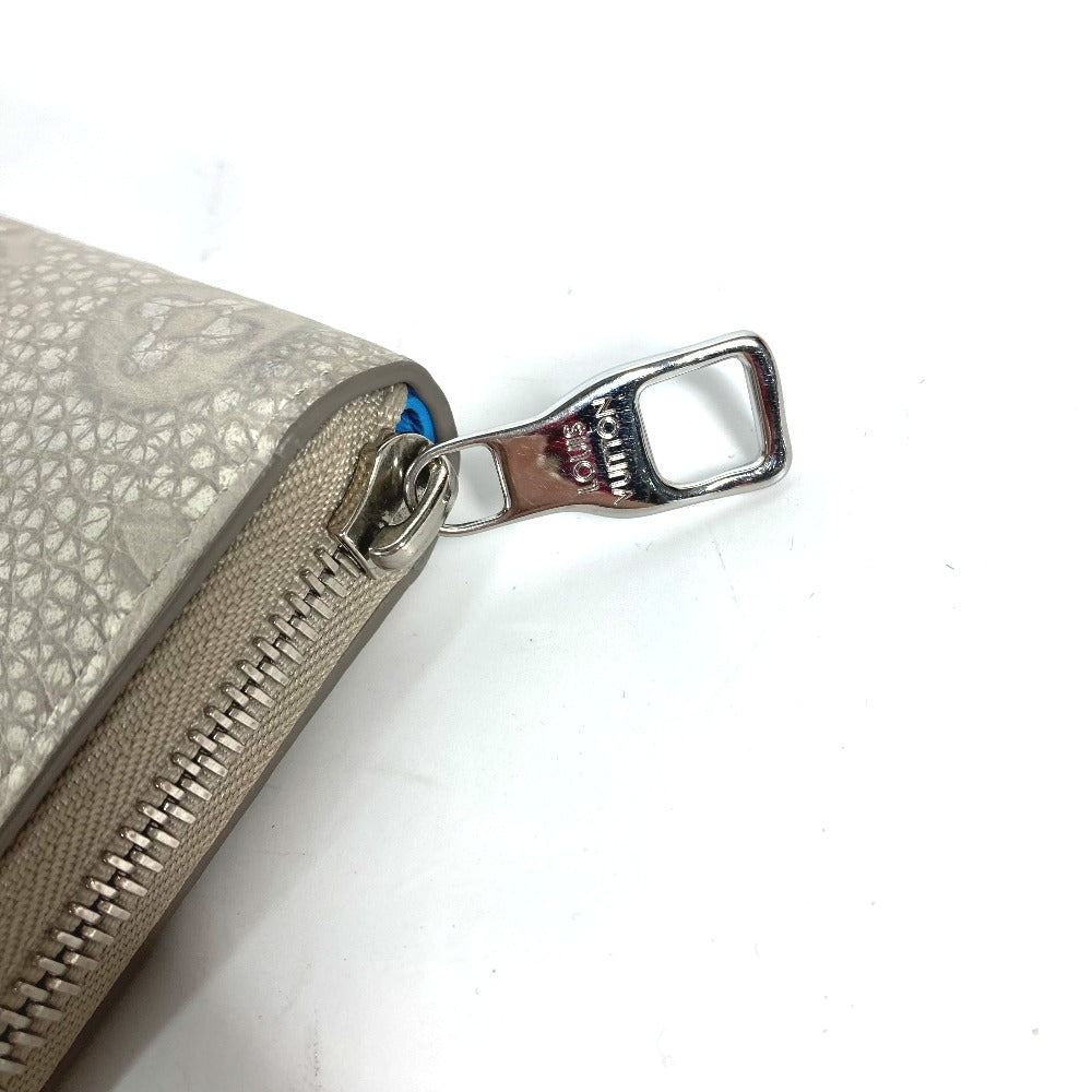 LOUIS VUITTON M81573 トリヨン・クライミング ジッピーウォレット・ヴェルティカル ラウンドファスナー 長財布 トリヨンレザー メンズ ベージュ