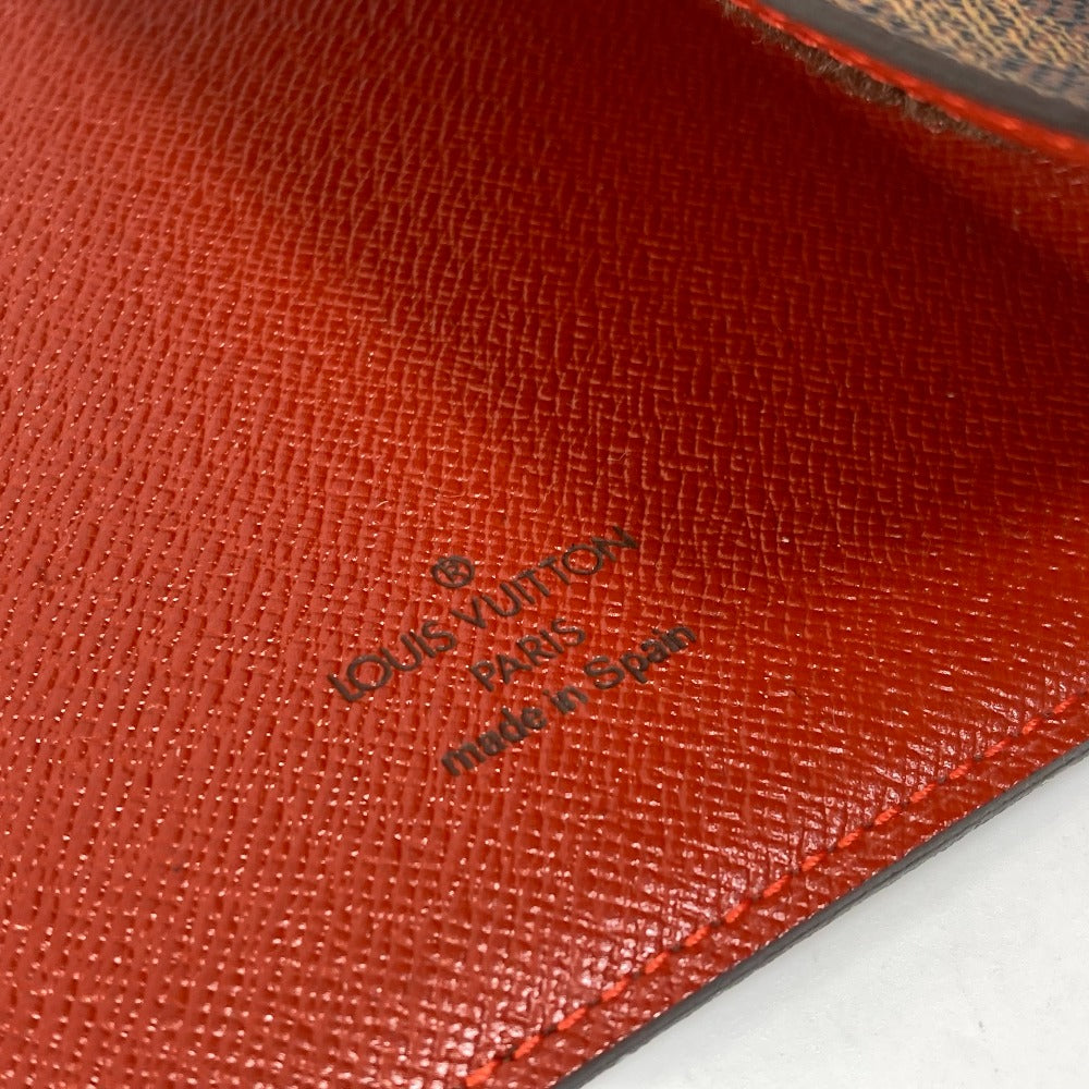 LOUIS VUITTON M99074 Damier CD Case/DVD Case/Pouch, Japan 20th Anniversary Limited Edition Handbag, Damier Canvas, Ebene Brown, Women's