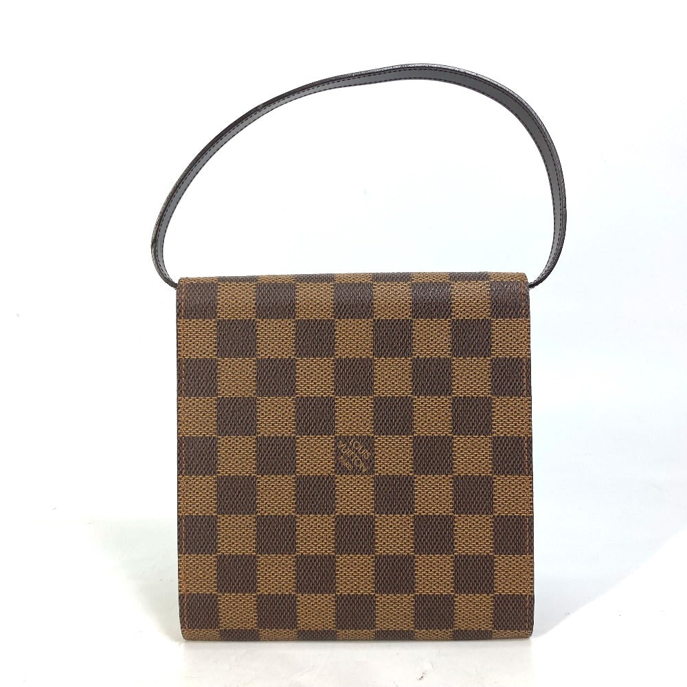 LOUIS VUITTON M99074 Damier CD Case/DVD Case/Pouch, Japan 20th Anniversary Limited Edition Handbag, Damier Canvas, Ebene Brown, Women's