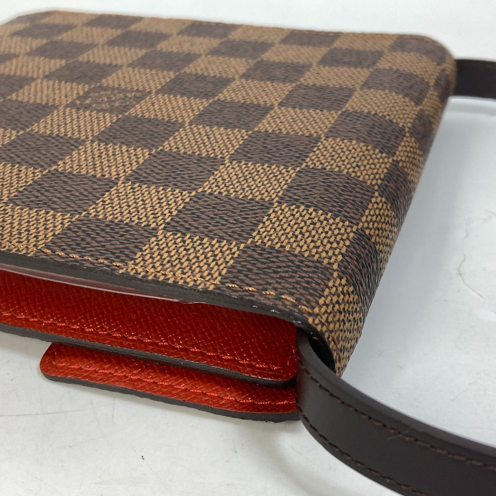 LOUIS VUITTON M99074 Damier CD Case/DVD Case/Pouch, Japan 20th Anniversary Limited Edition Handbag, Damier Canvas, Ebene Brown, Women's