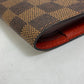 LOUIS VUITTON M99074 Damier CD Case/DVD Case/Pouch, Japan 20th Anniversary Limited Edition Handbag, Damier Canvas, Ebene Brown, Women's