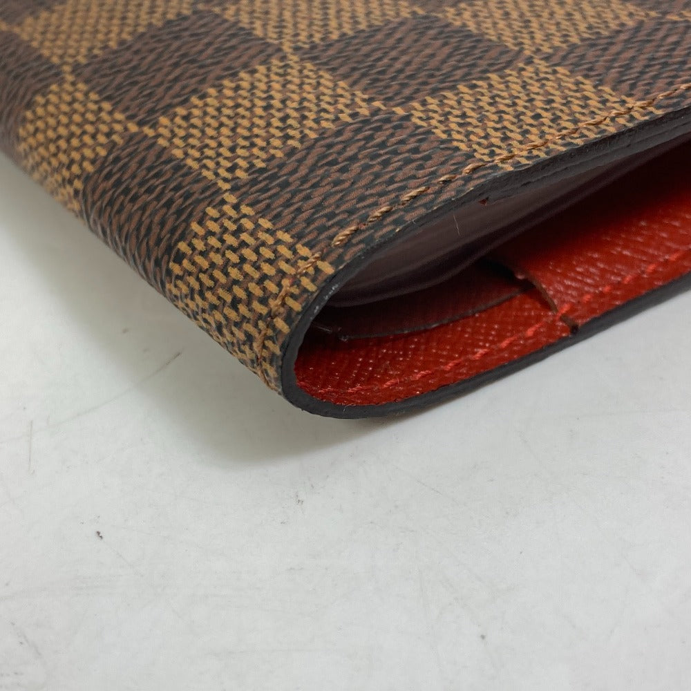 LOUIS VUITTON M99074 Damier CD Case/DVD Case/Pouch, Japan 20th Anniversary Limited Edition Handbag, Damier Canvas, Ebene Brown, Women's