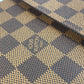 LOUIS VUITTON M99074 Damier CD Case/DVD Case/Pouch, Japan 20th Anniversary Limited Edition Handbag, Damier Canvas, Ebene Brown, Women's